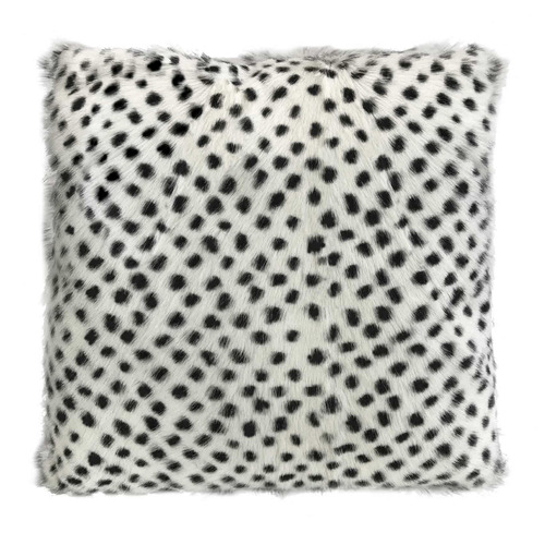 Black & White Serengeti Goat Skin Cushion