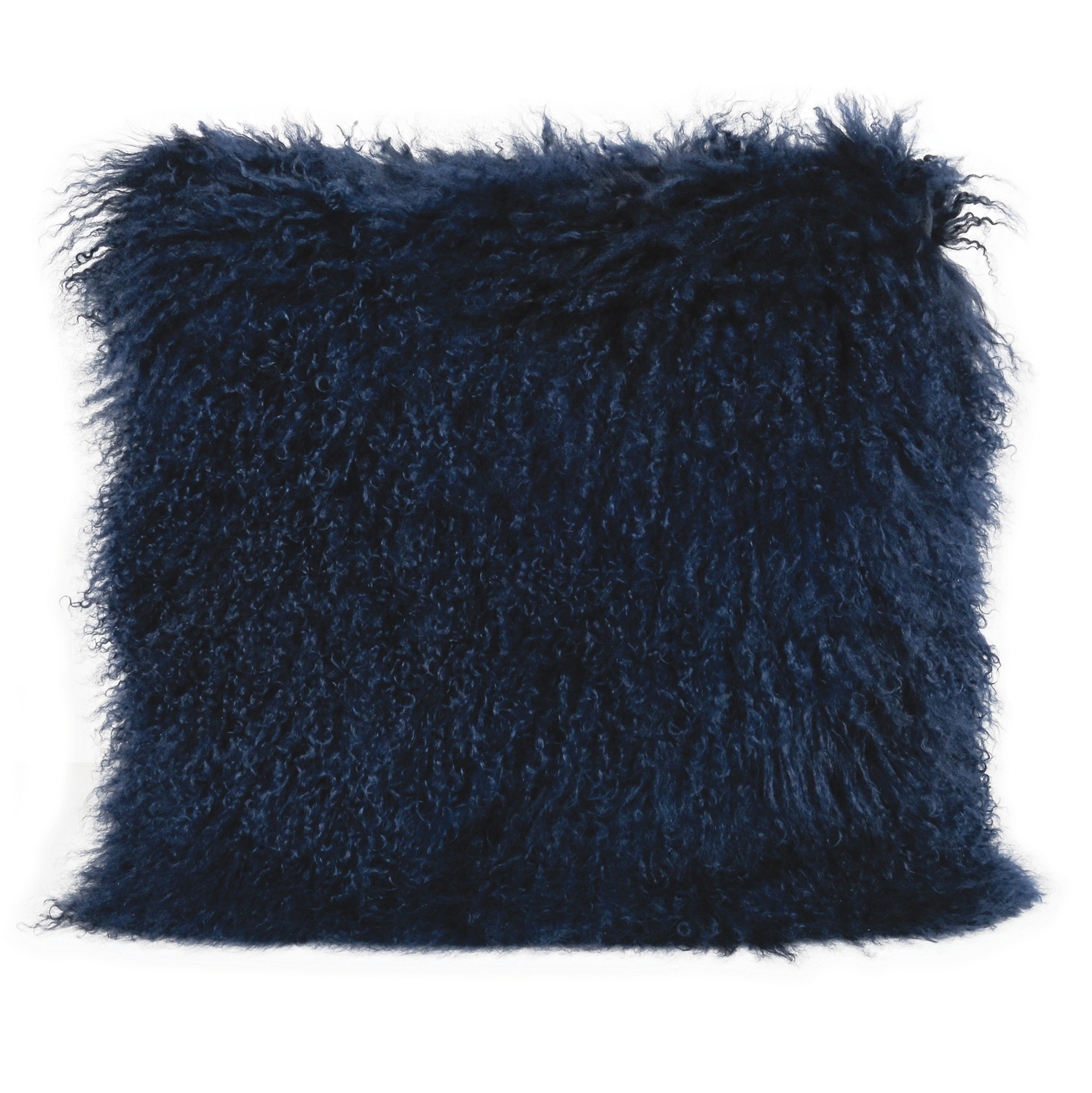 Navy Tibetan Fur Cushion