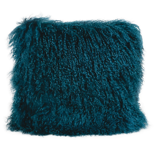 Peacock Tibetan Fur Cushion