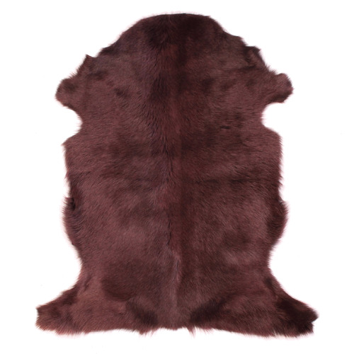 Plum Goat Hide Throw