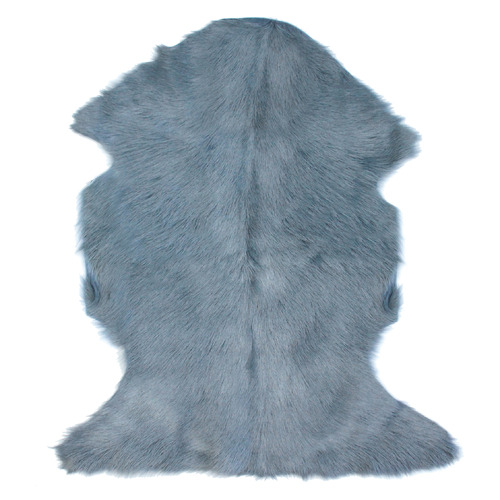 Smoke Blue Goat Hide Throw