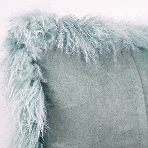 Blue Snowflake Tibetan Fur Cushion