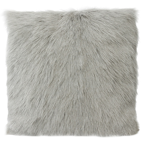 Light Grey Goat Fur Cushion