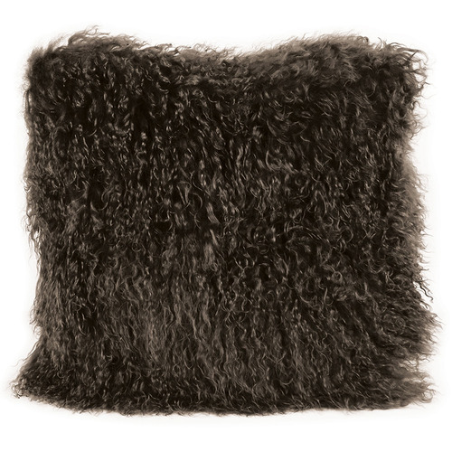 Charcoal Tibetan Fur Cushion