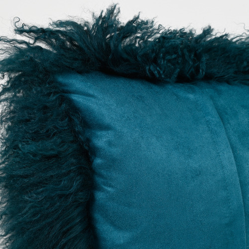 Peacock Tibetan Fur Cushion