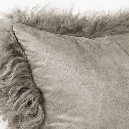 Grey Tibetan Fur Cushion