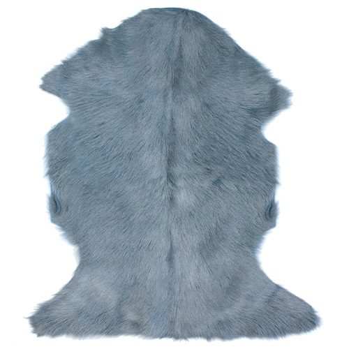 Smoke Blue Goat Hide Throw