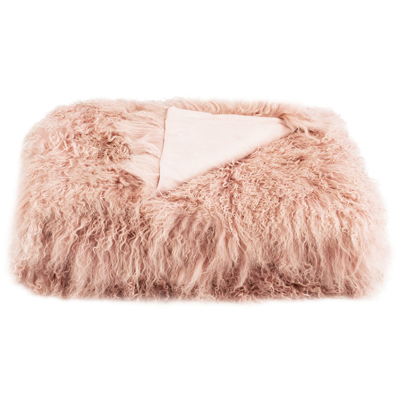 Pink Tibetan Fur Throw
