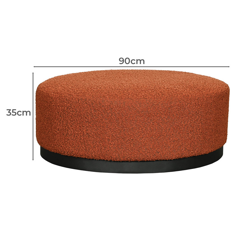 W90cm Round Simone Ottoman