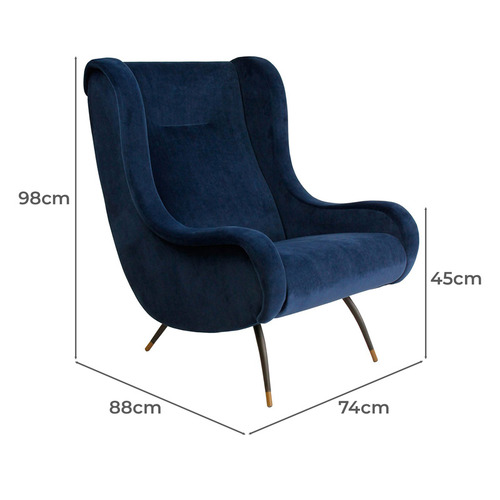 Arya Velvet Accent Chair