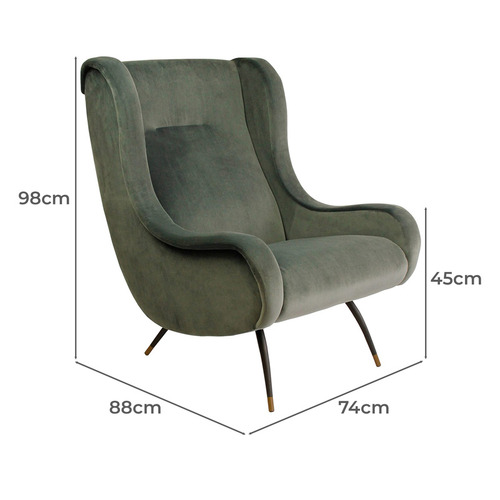 Arya Velvet Accent Chair