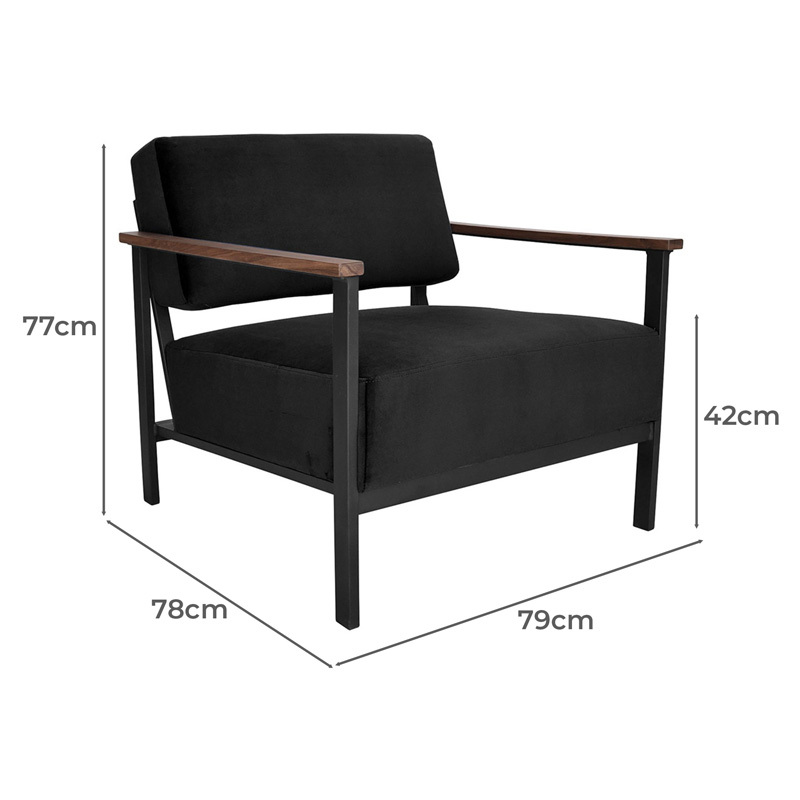 Dominic Velvet Armchair