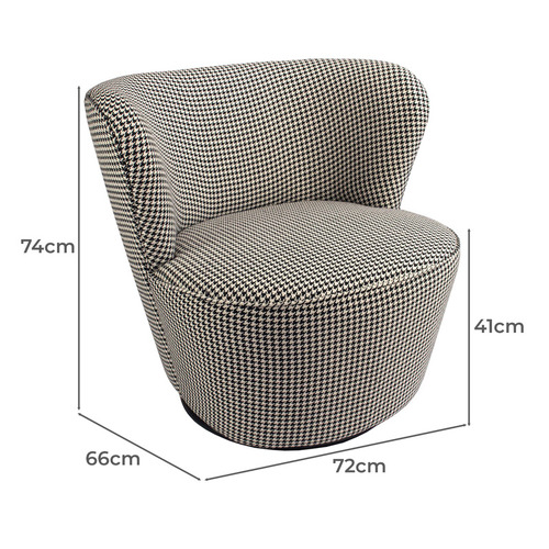 Houndstooth Raeley Swivel Chair