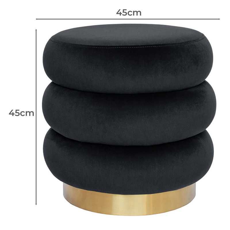 Quinn Velvet Ottoman