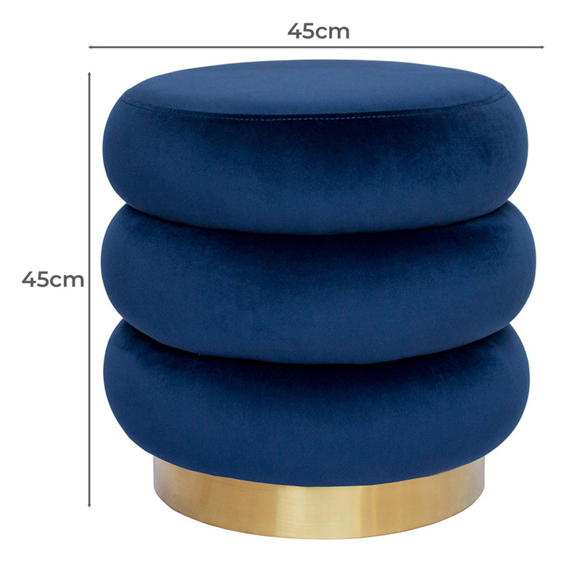 Quinn Velvet Ottoman