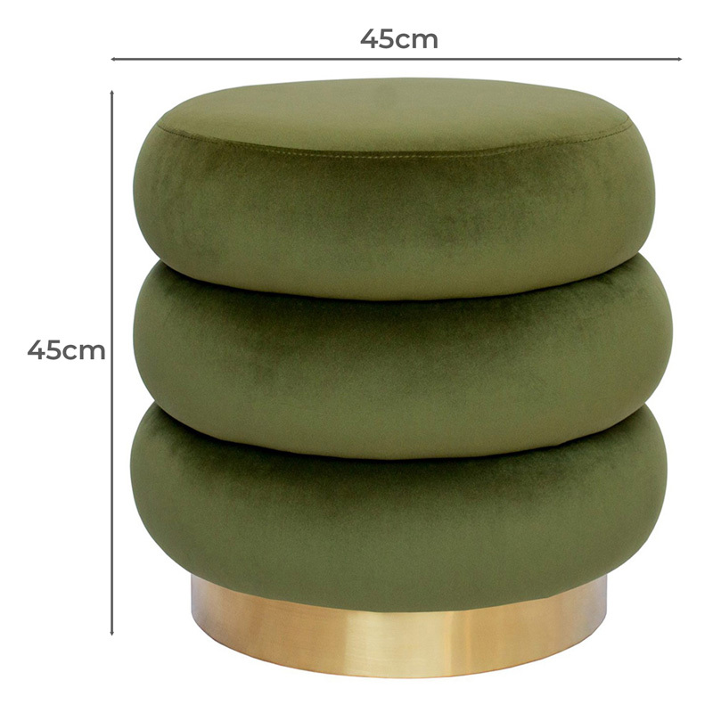 Quinn Velvet Ottoman