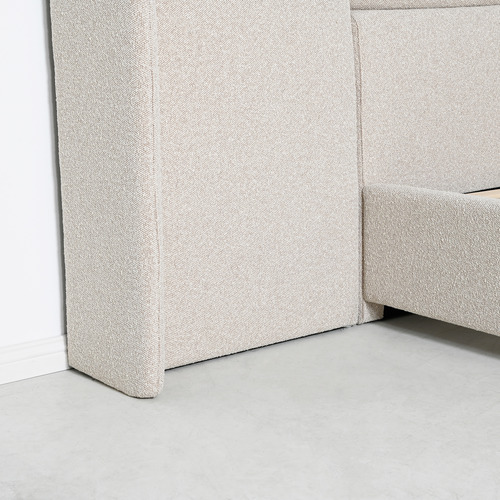 Oatmeal Aubin Upholstered Bed