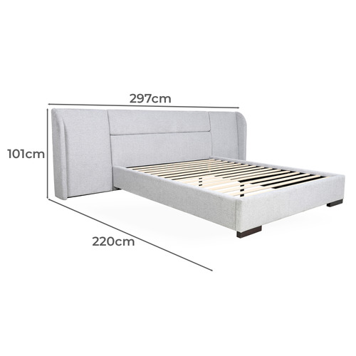 Paloma Grey Aubin Upholstered Bed