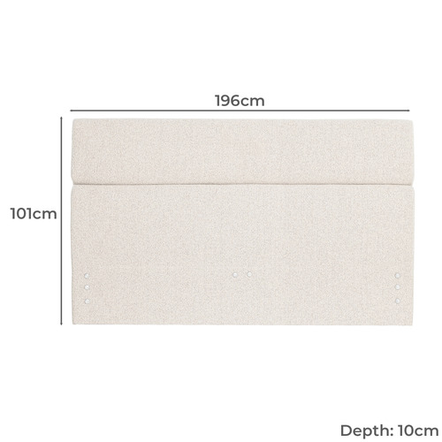 Oatmeal Aubin Upholstered Bedhead