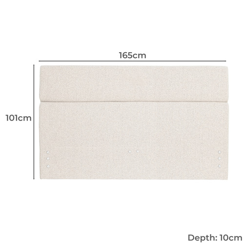 Oatmeal Aubin Upholstered Bedhead