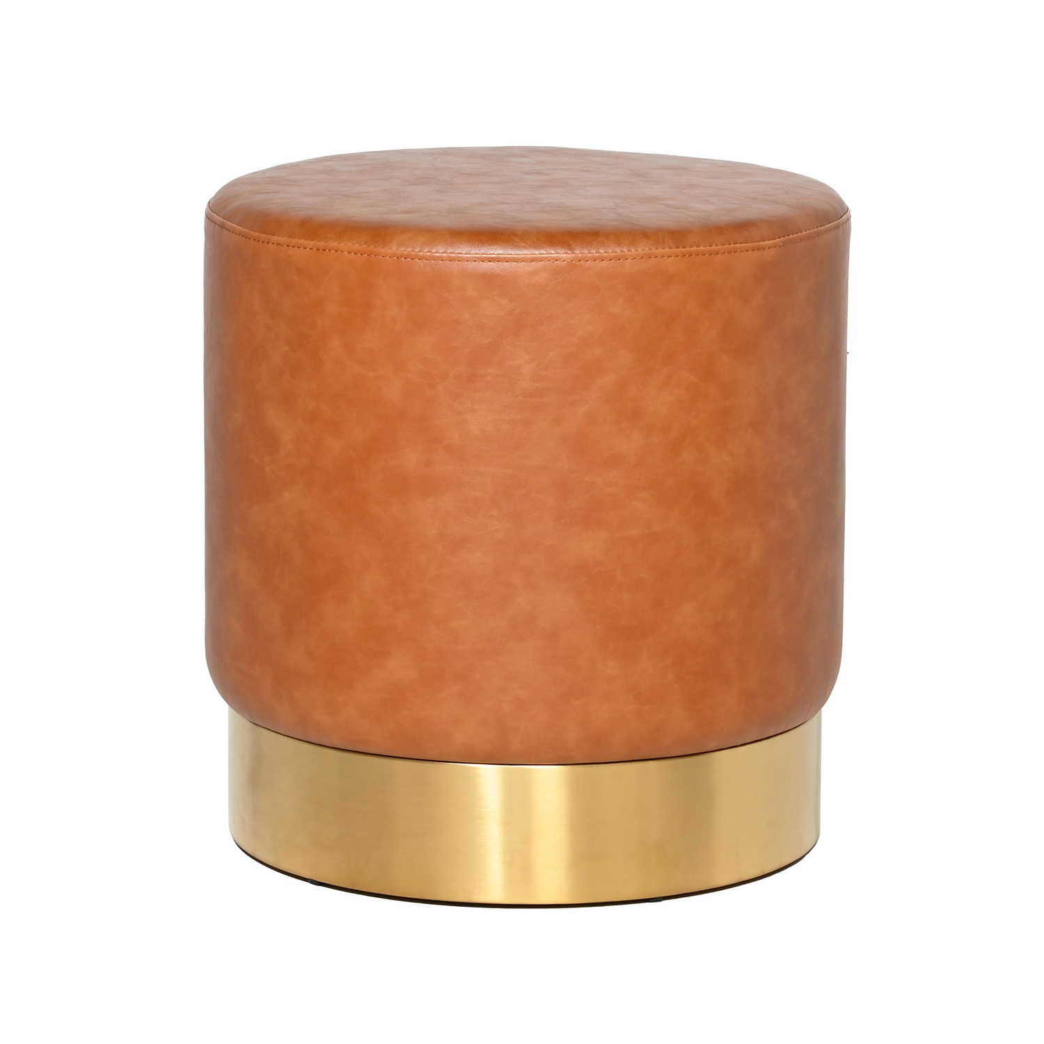 Small-Round-Aryal-Faux-Leather-Ottoman