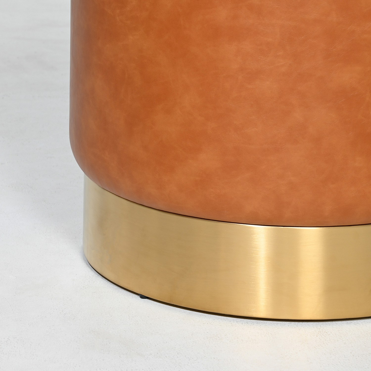 Small-Round-Aryal-Faux-Leather-Ottoman