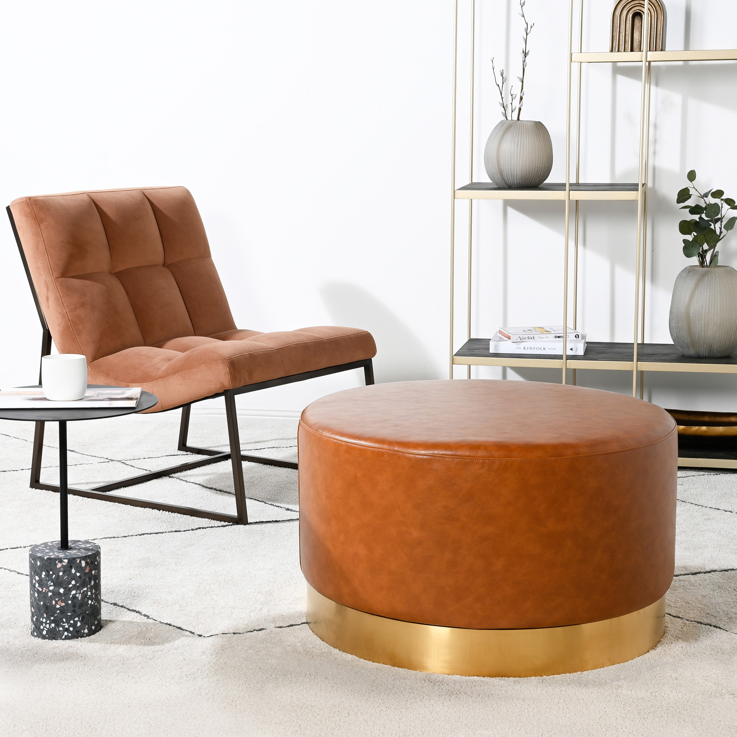 Medium-Round-Aryal-Faux-Leather-Ottoman