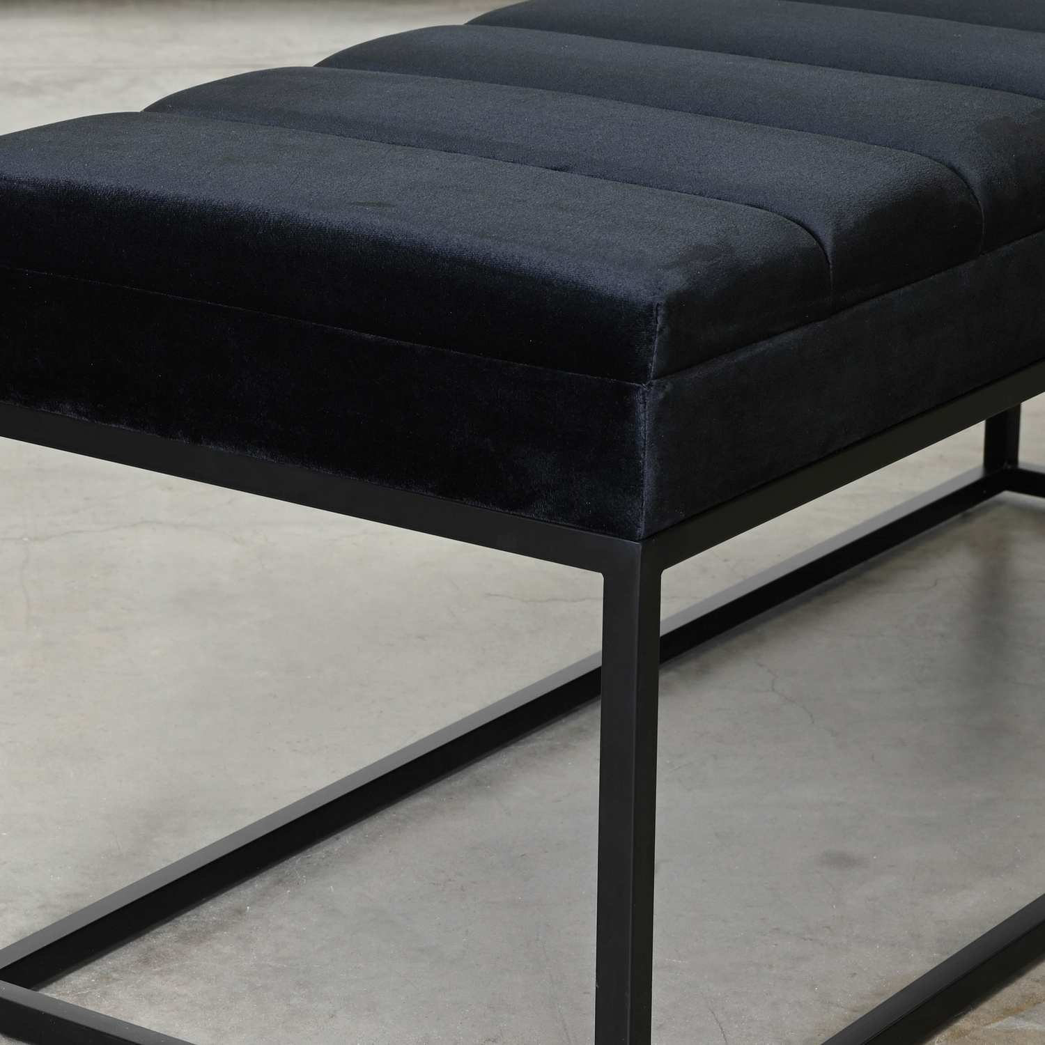 Milford Velvet Ottoman Bench