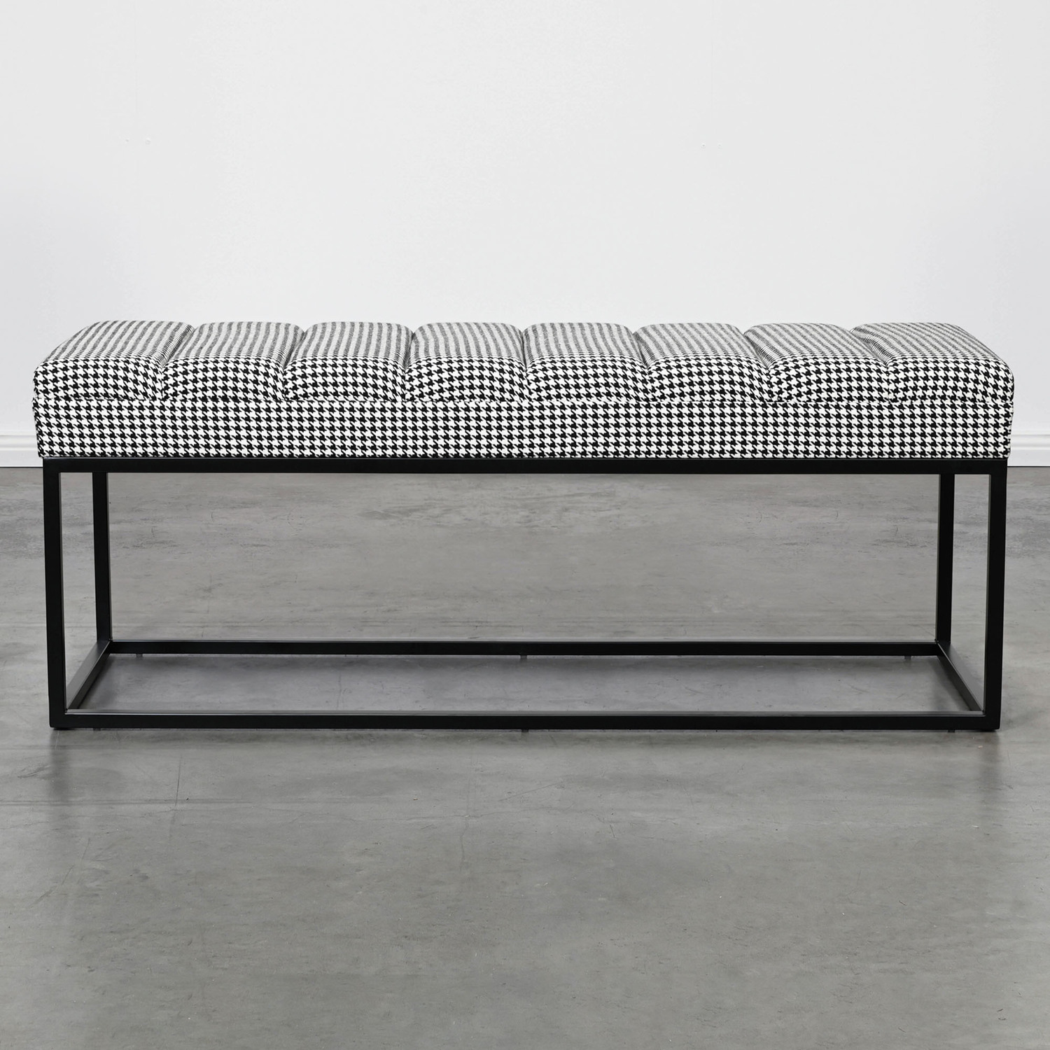 Milford Houndstooth Ottoman Bench