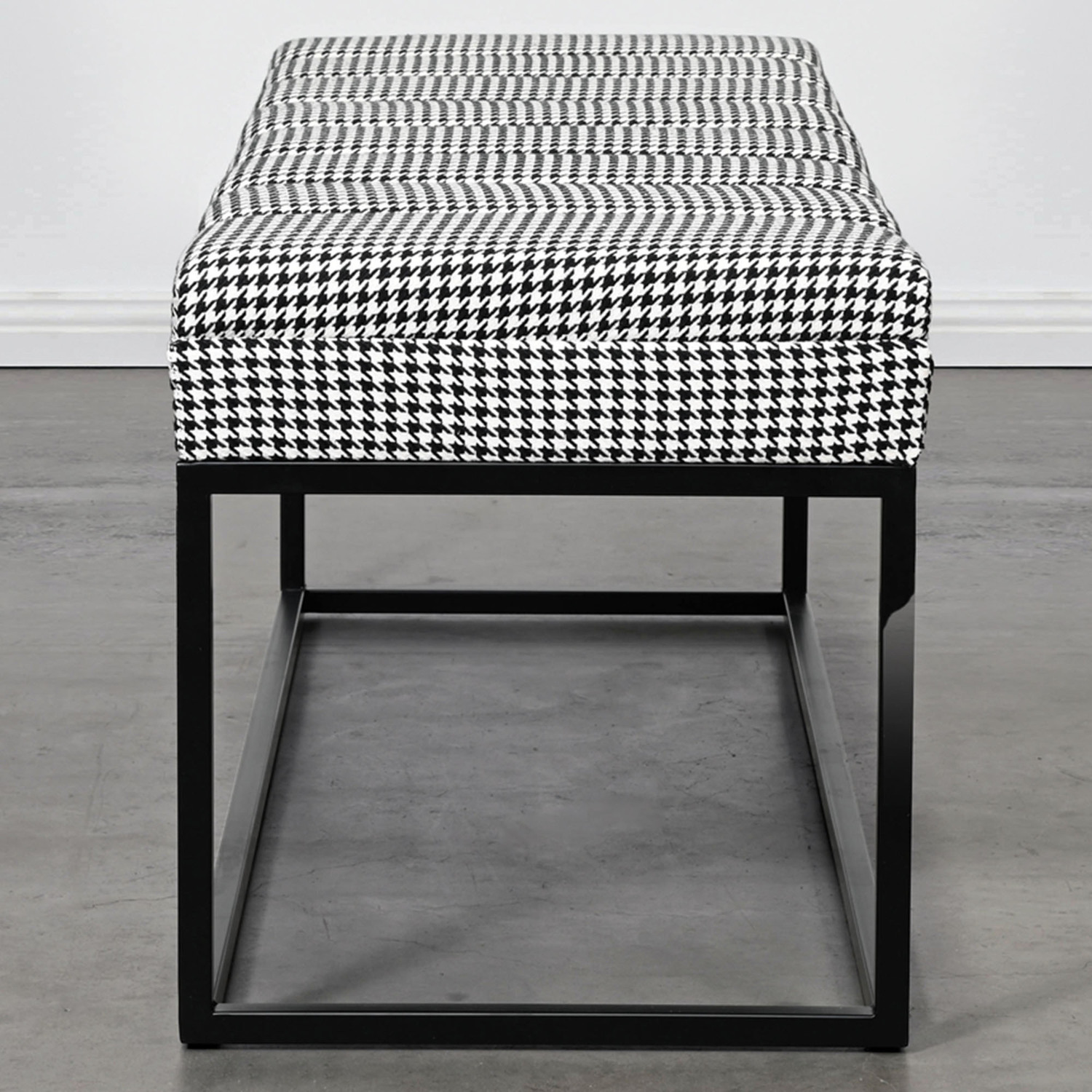 Milford Houndstooth Ottoman Bench