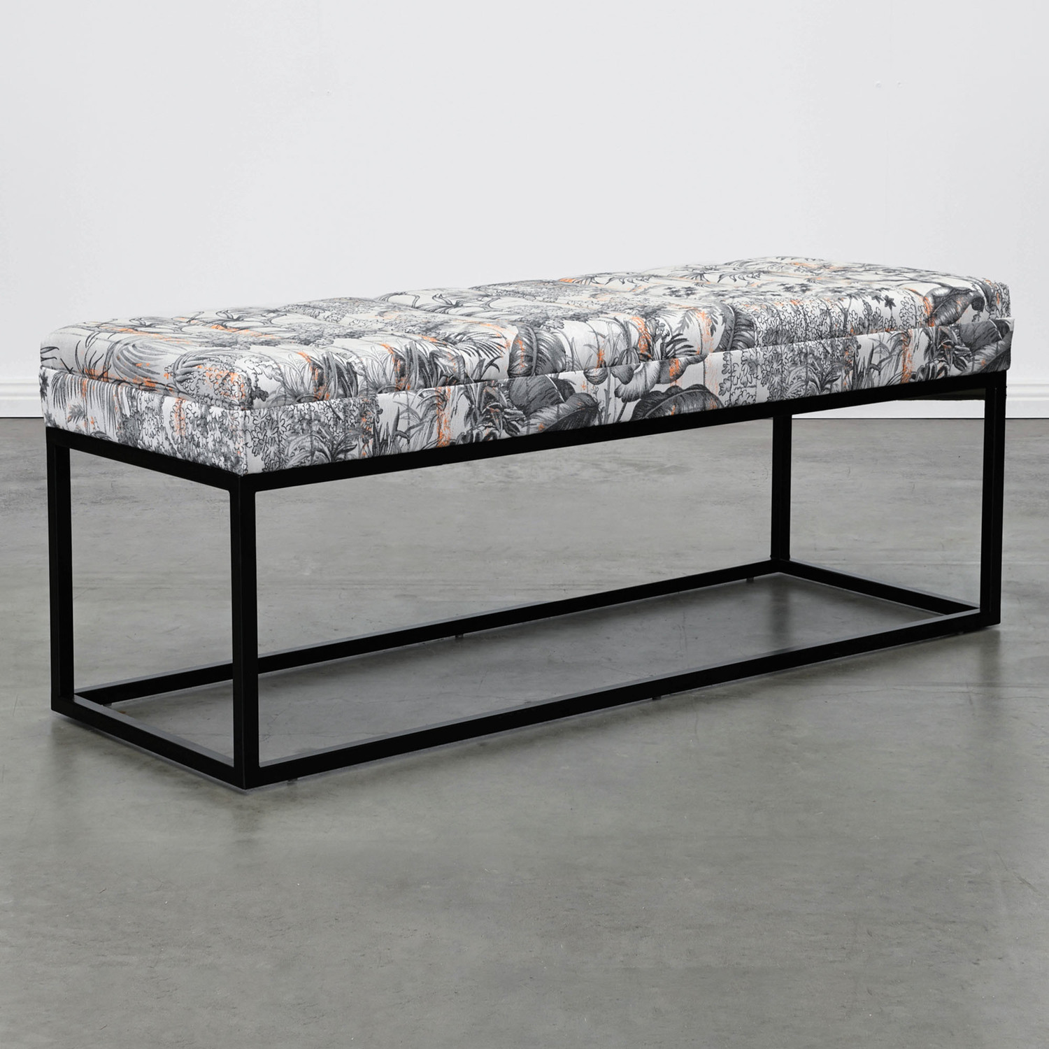 Milford Floral Ottoman Bench