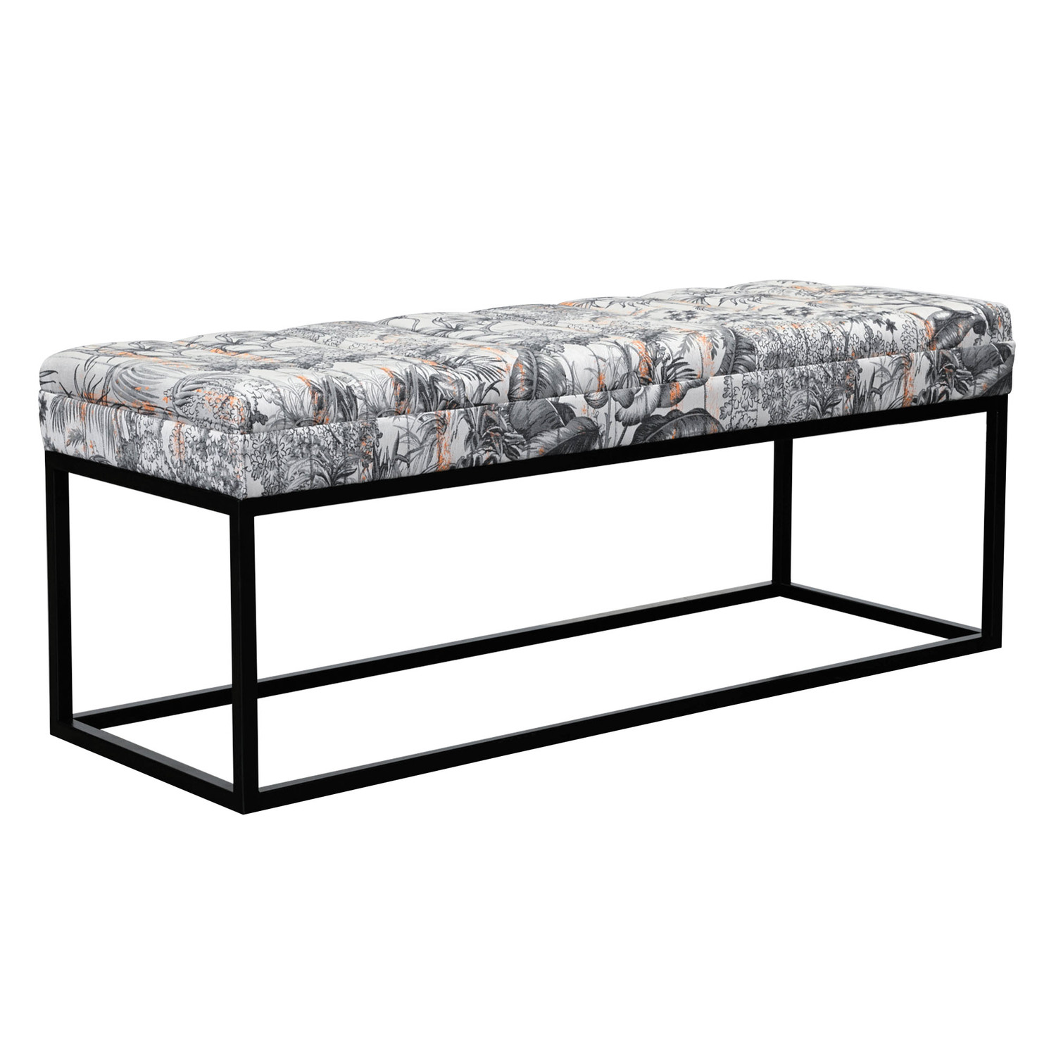 Milford Floral Ottoman Bench
