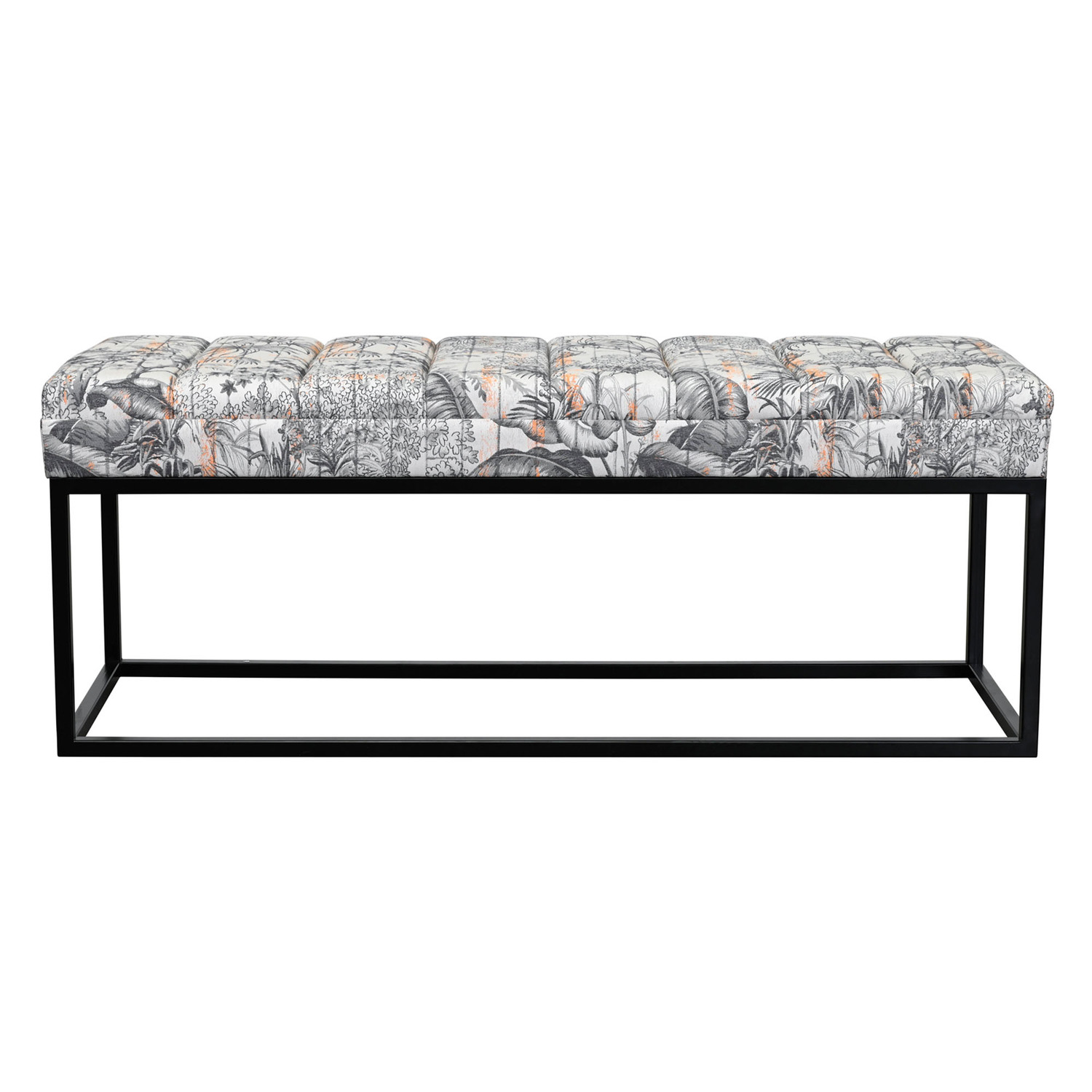 Milford Floral Ottoman Bench