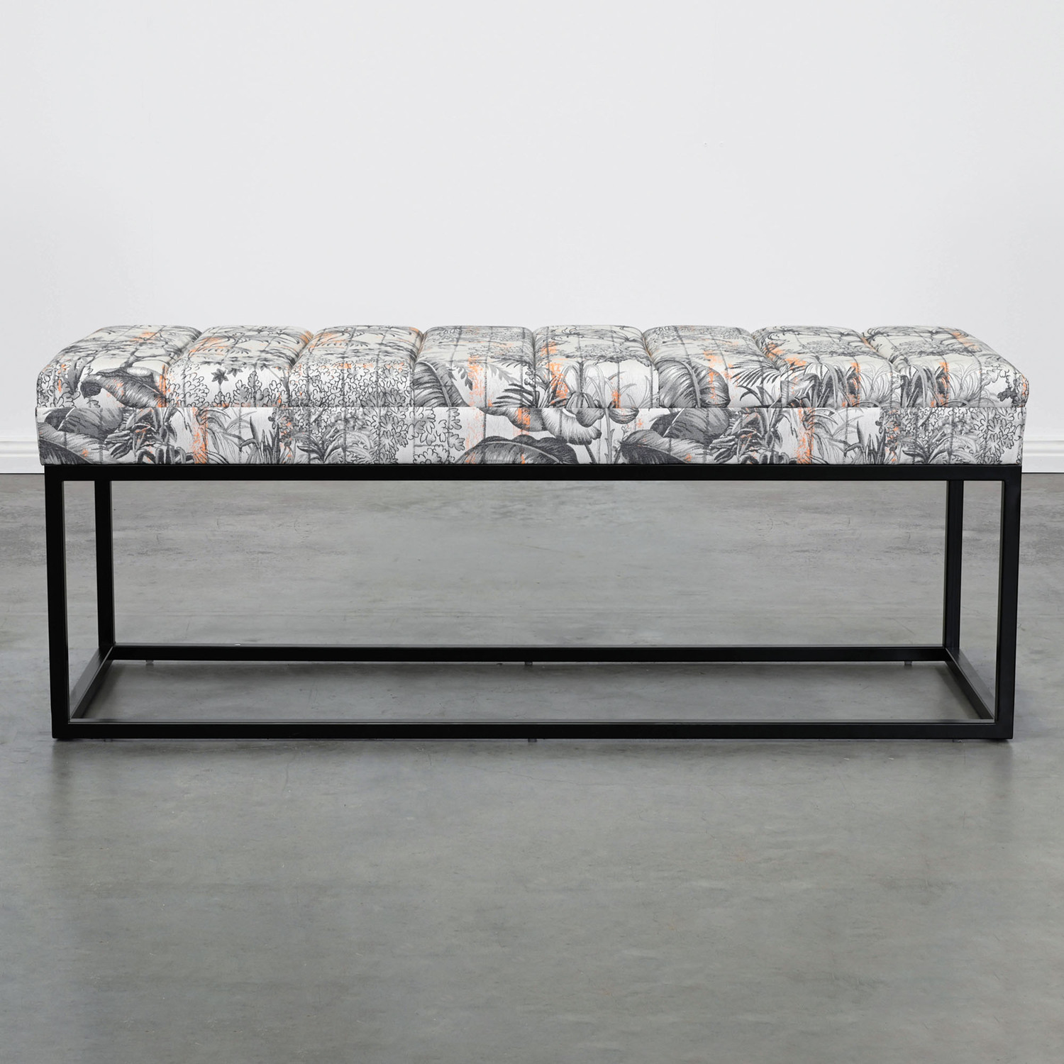 Milford Floral Ottoman Bench