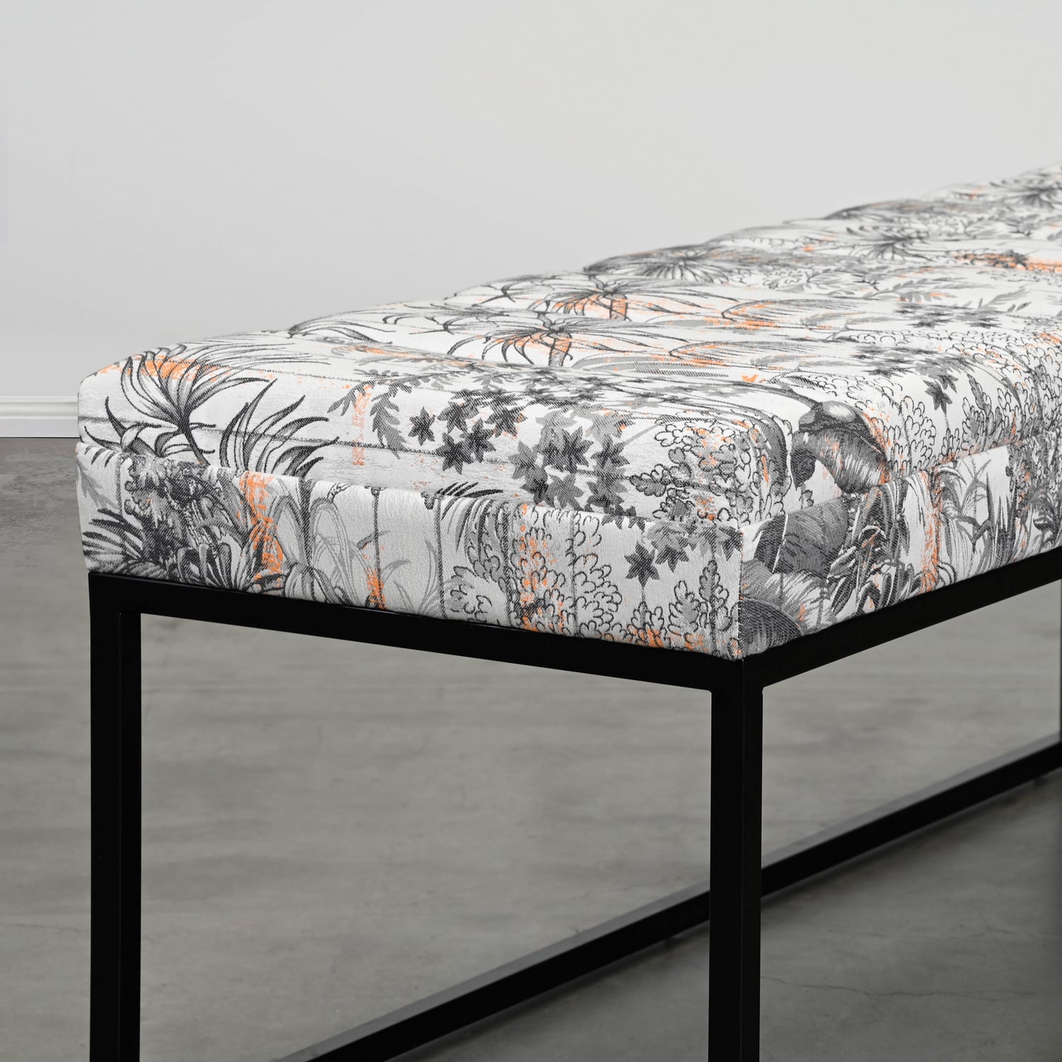 Milford Floral Ottoman Bench