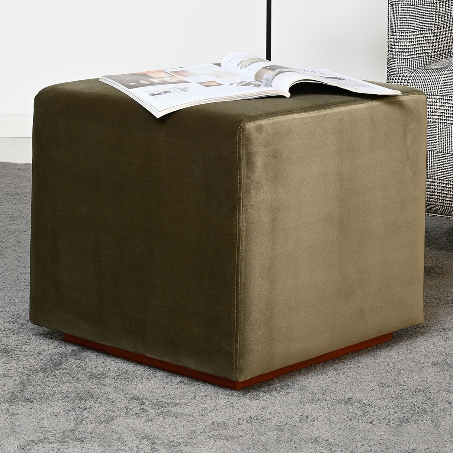 Fuller Velvet Ottoman