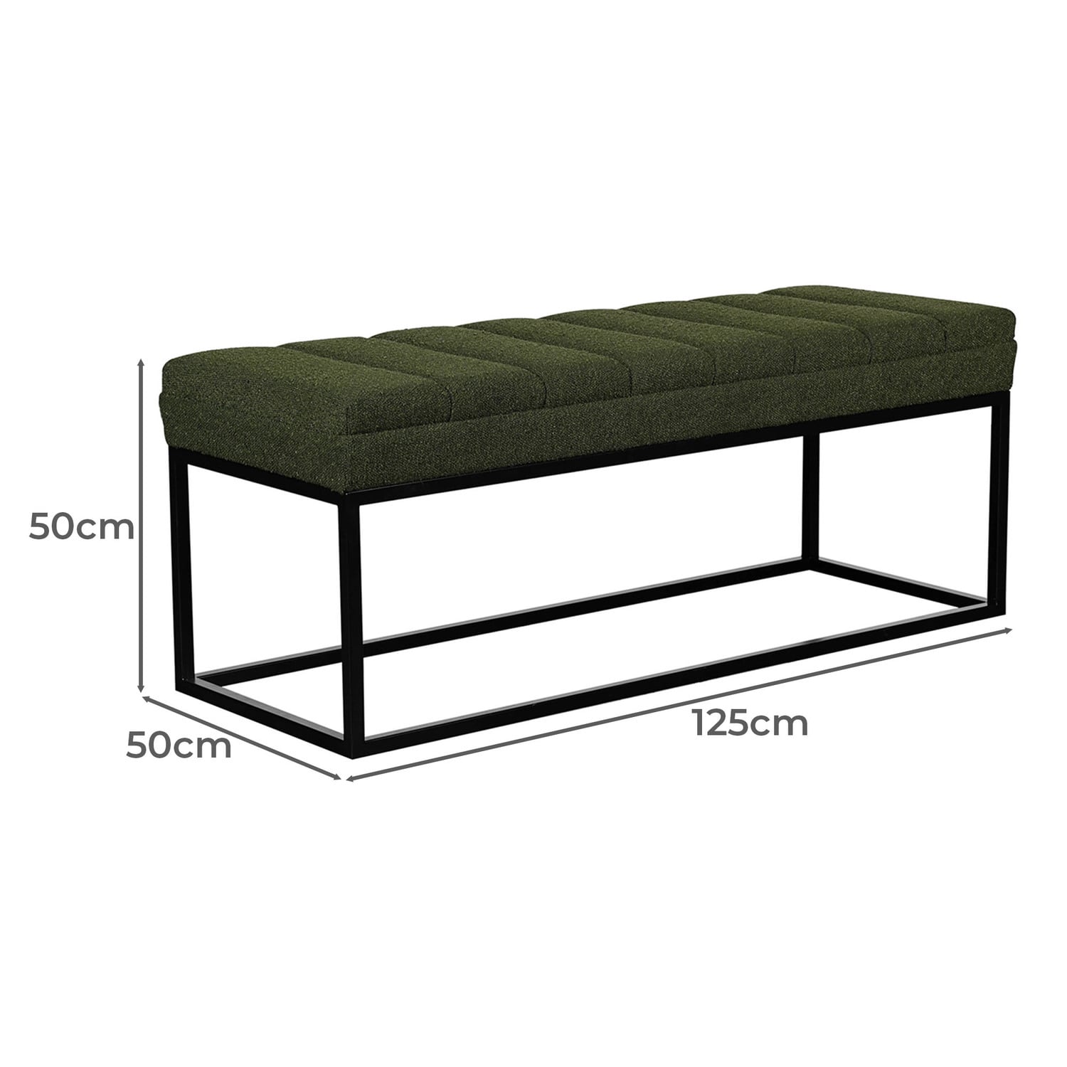 Milford Textured Ottoman Bench