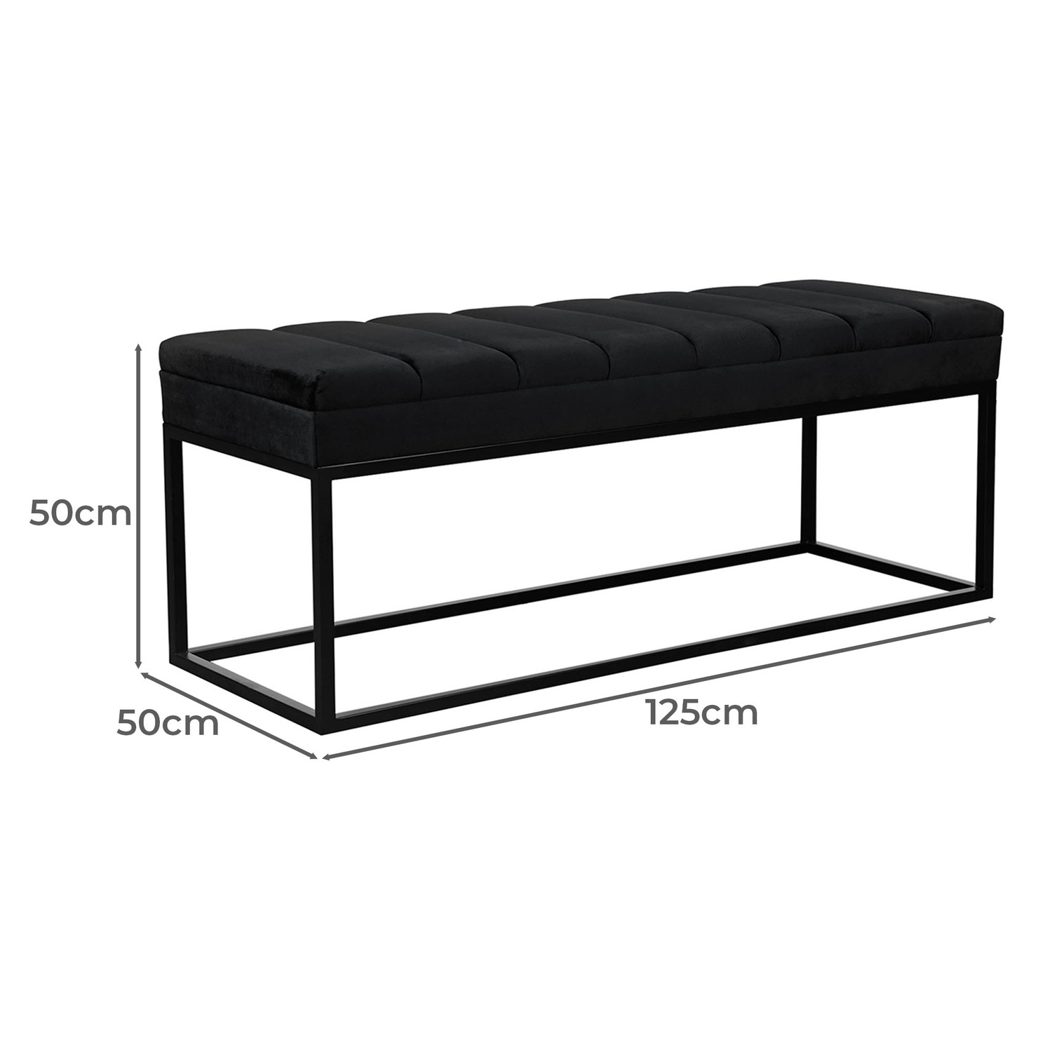 Milford Velvet Ottoman Bench