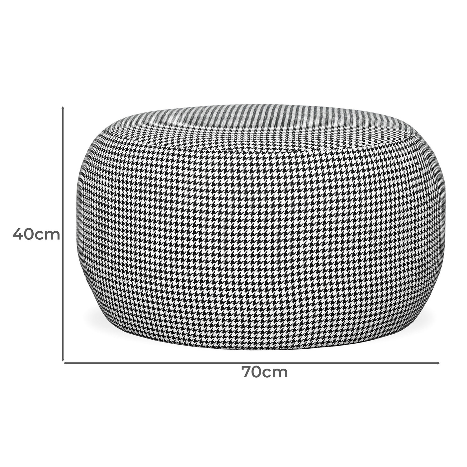 Cranston Houndstooth Ottoman
