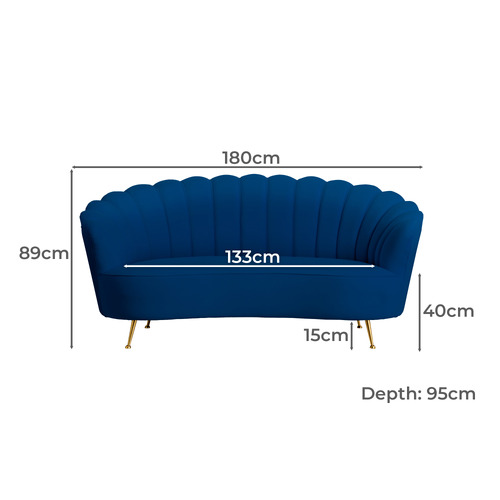 Covington 2 Seater Velvet Sofa