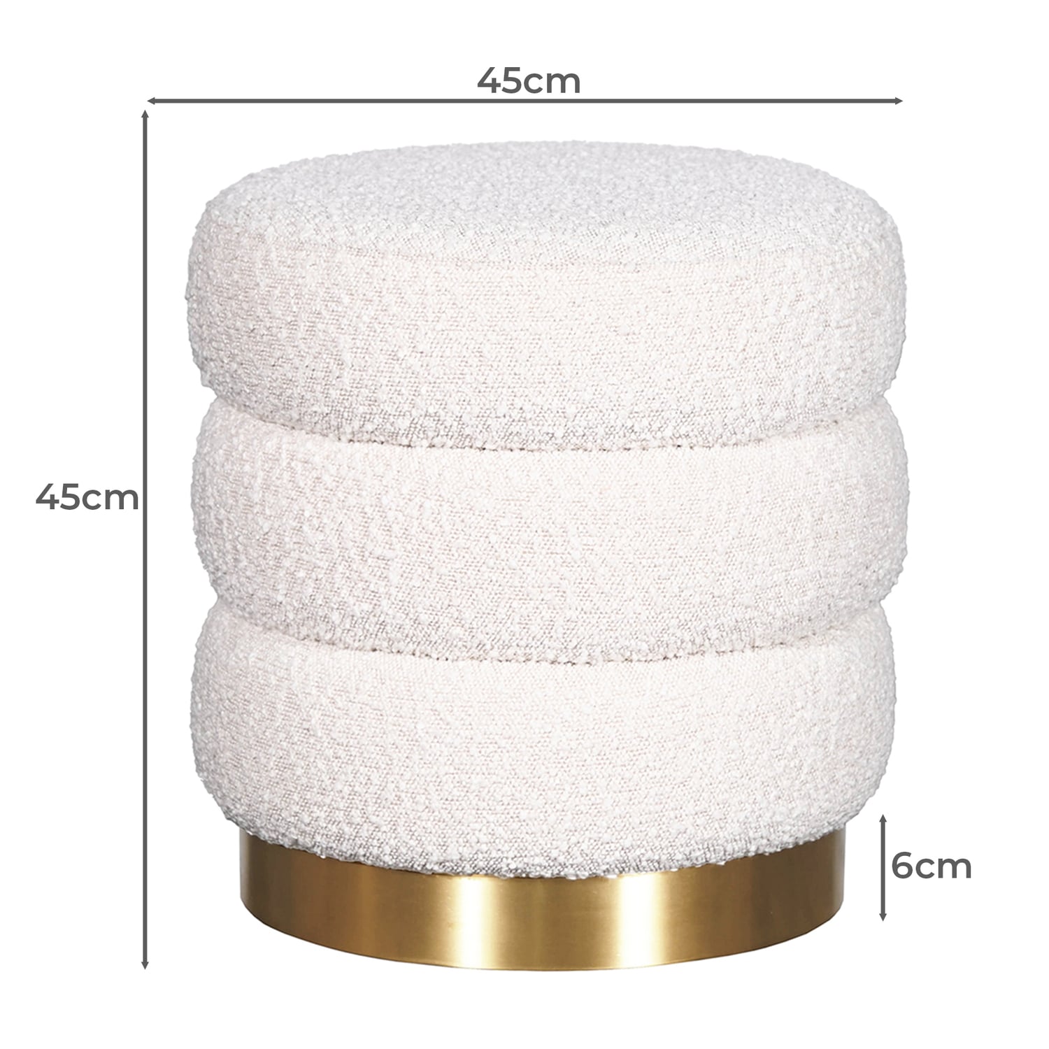 Lauder Boucl&eacute; Ottoman