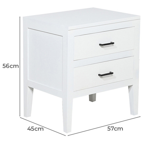 Nordiko 2 Drawer Bedside Table