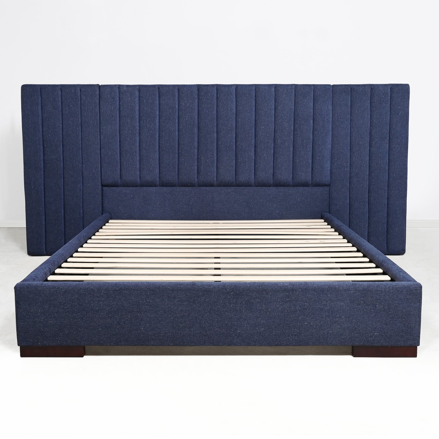 Aubin Linen-Blend Bed Frame