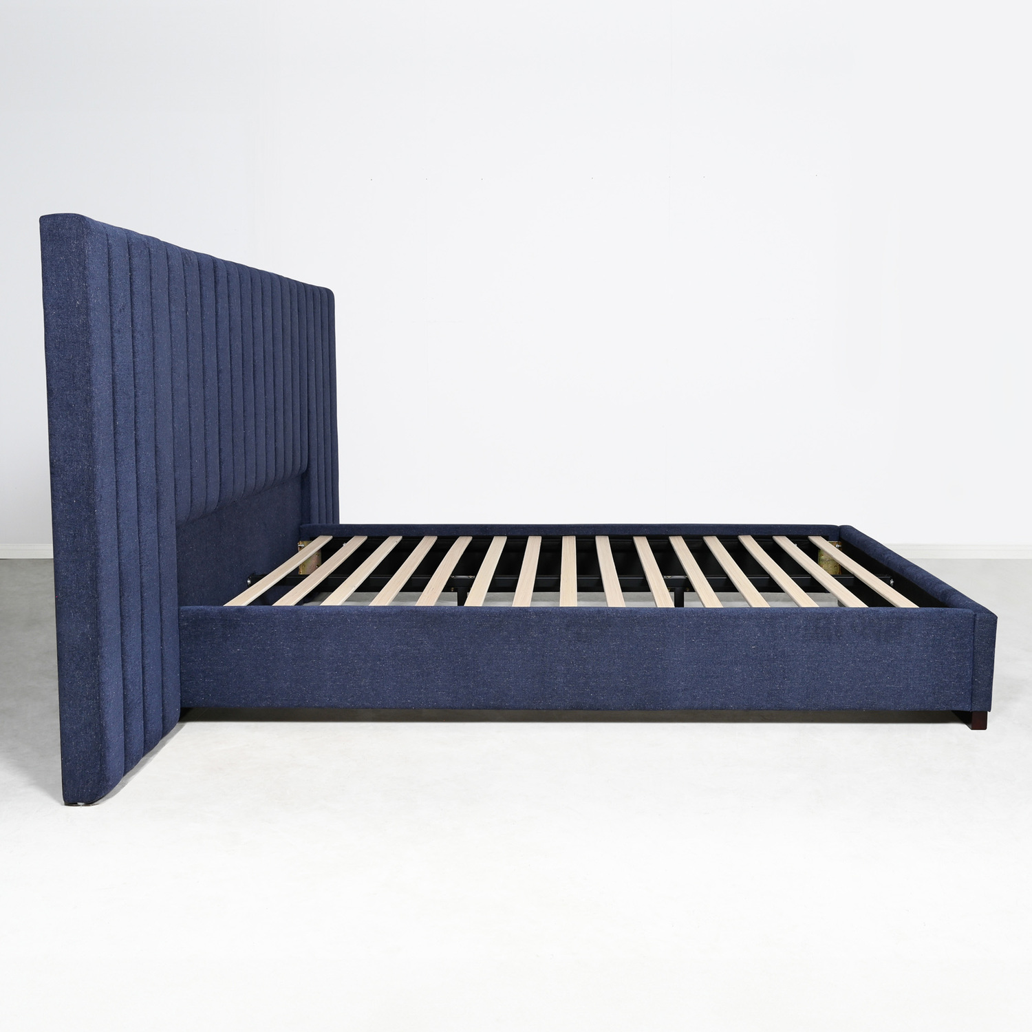 Aubin Linen-Blend Bed Frame