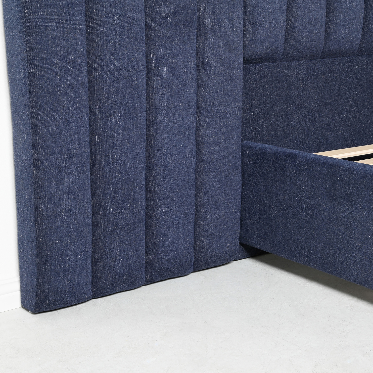 Aubin Linen-Blend Bed Frame
