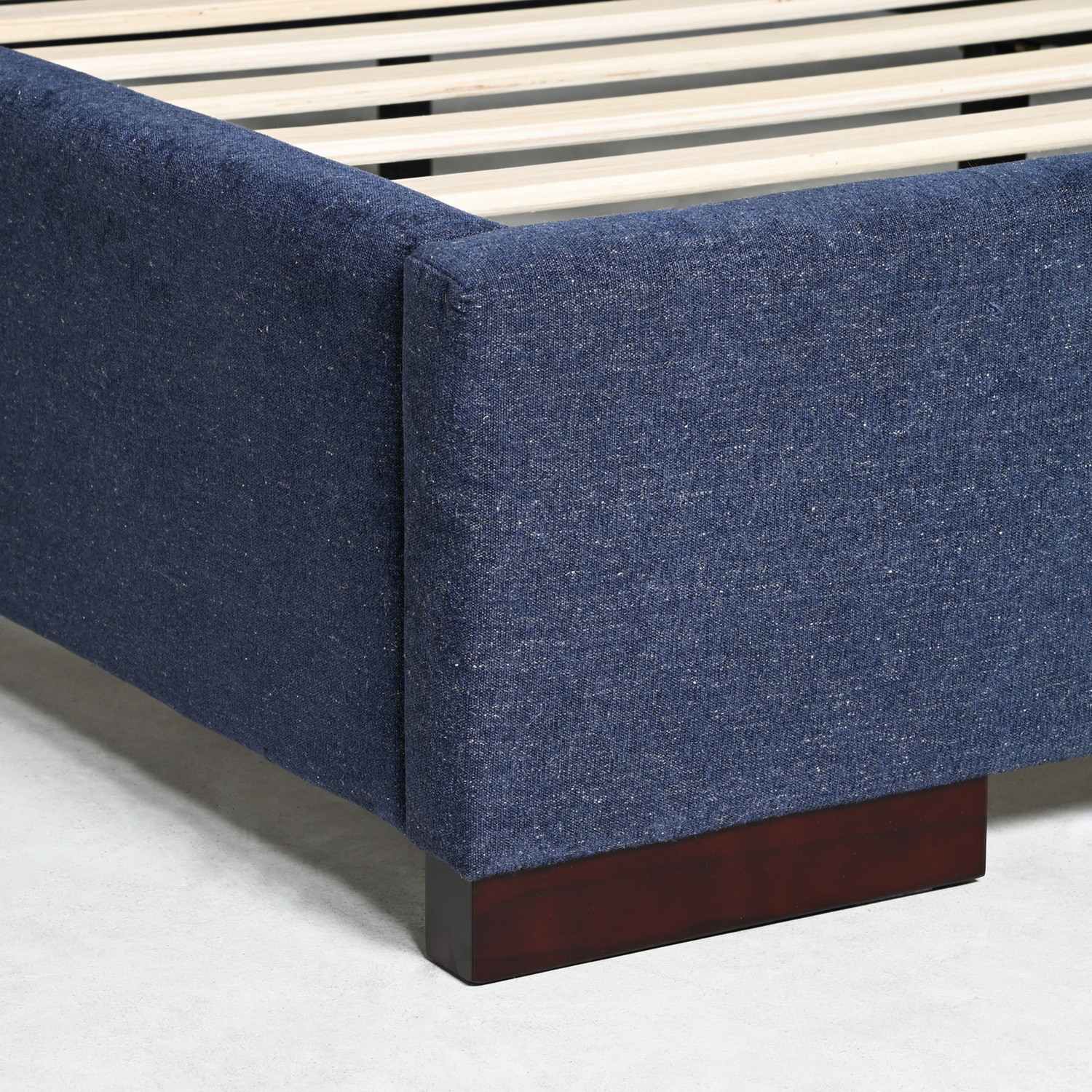 Aubin Linen-Blend Bed Frame