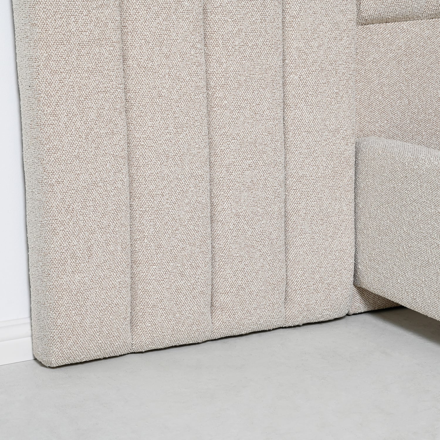Oatmeal Aubin Upholstered Bed Frame
