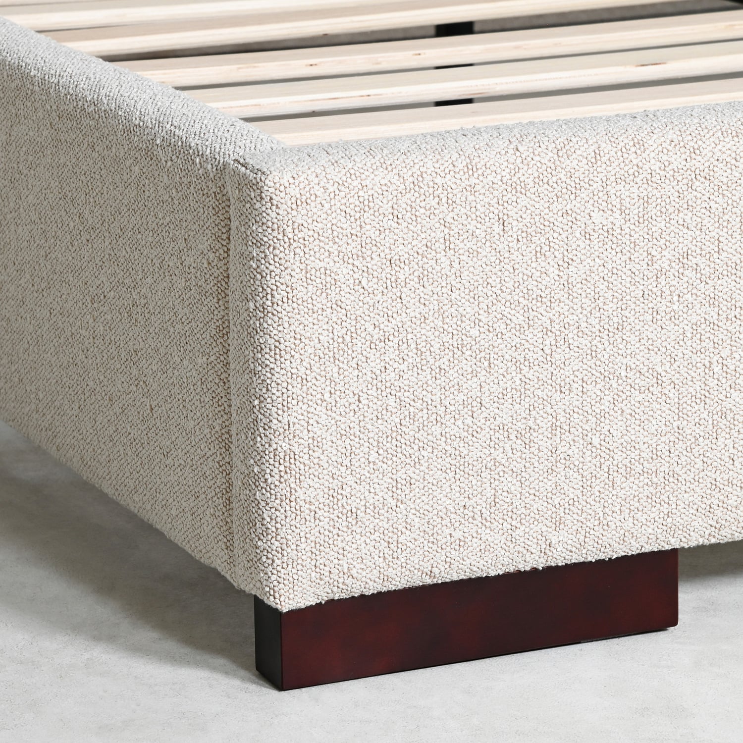 Oatmeal Aubin Upholstered Bed Frame