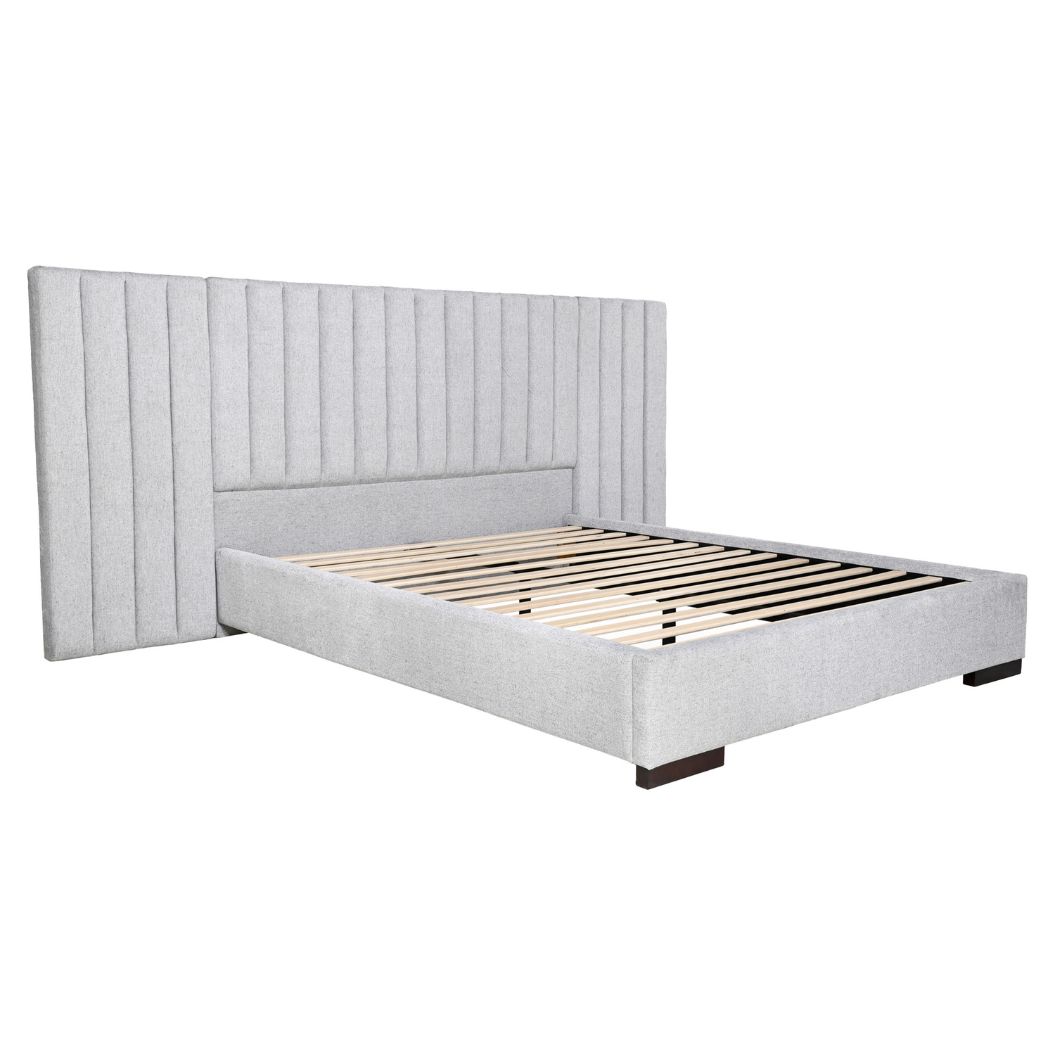 Aubin Linen-Blend Bed Frame