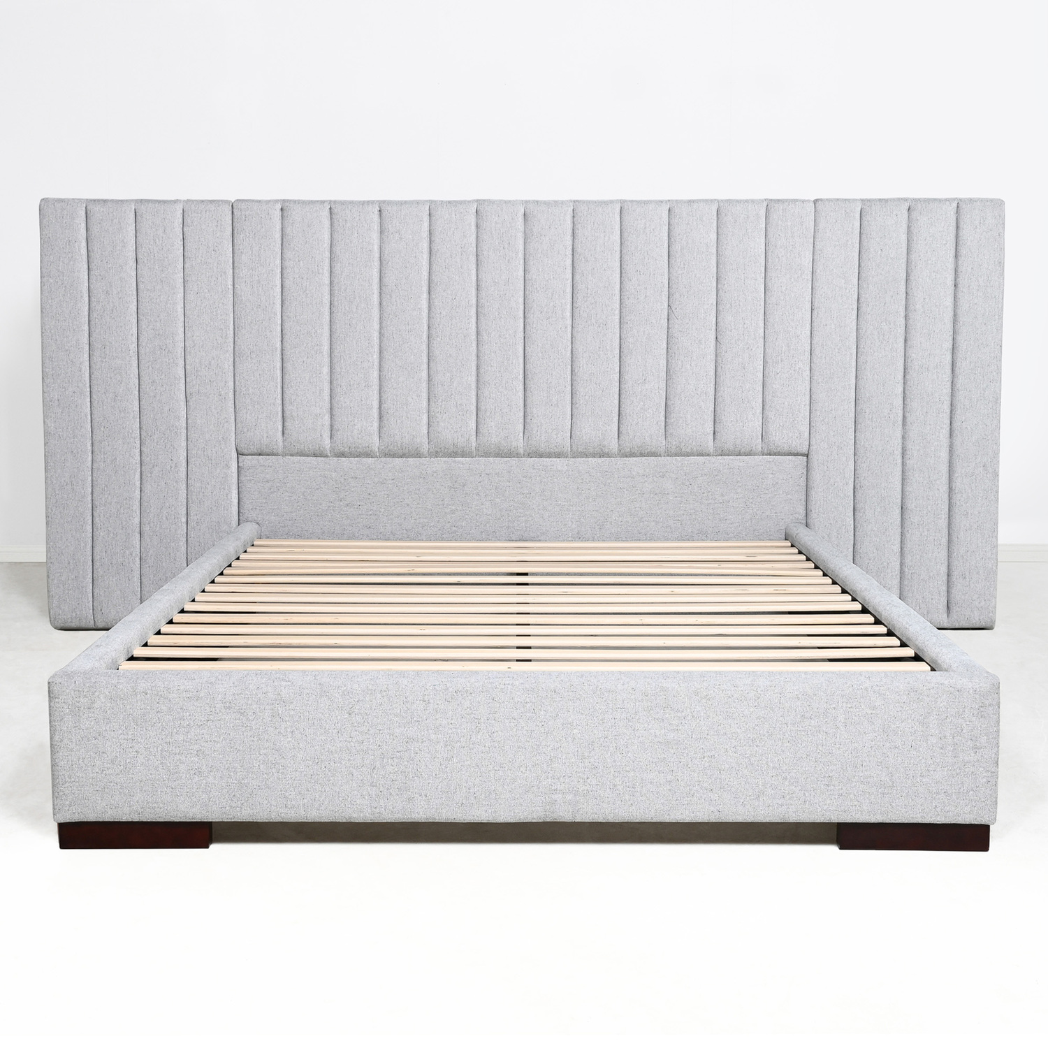 Aubin Linen-Blend Bed Frame